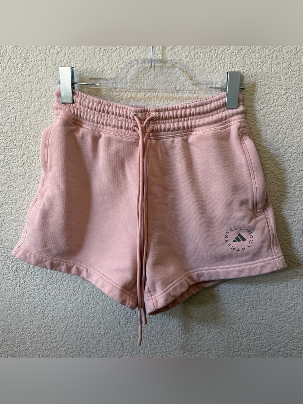 Adidas X Stella McCartney Collab Size XS Pale Pink True Casual Terry Shorts